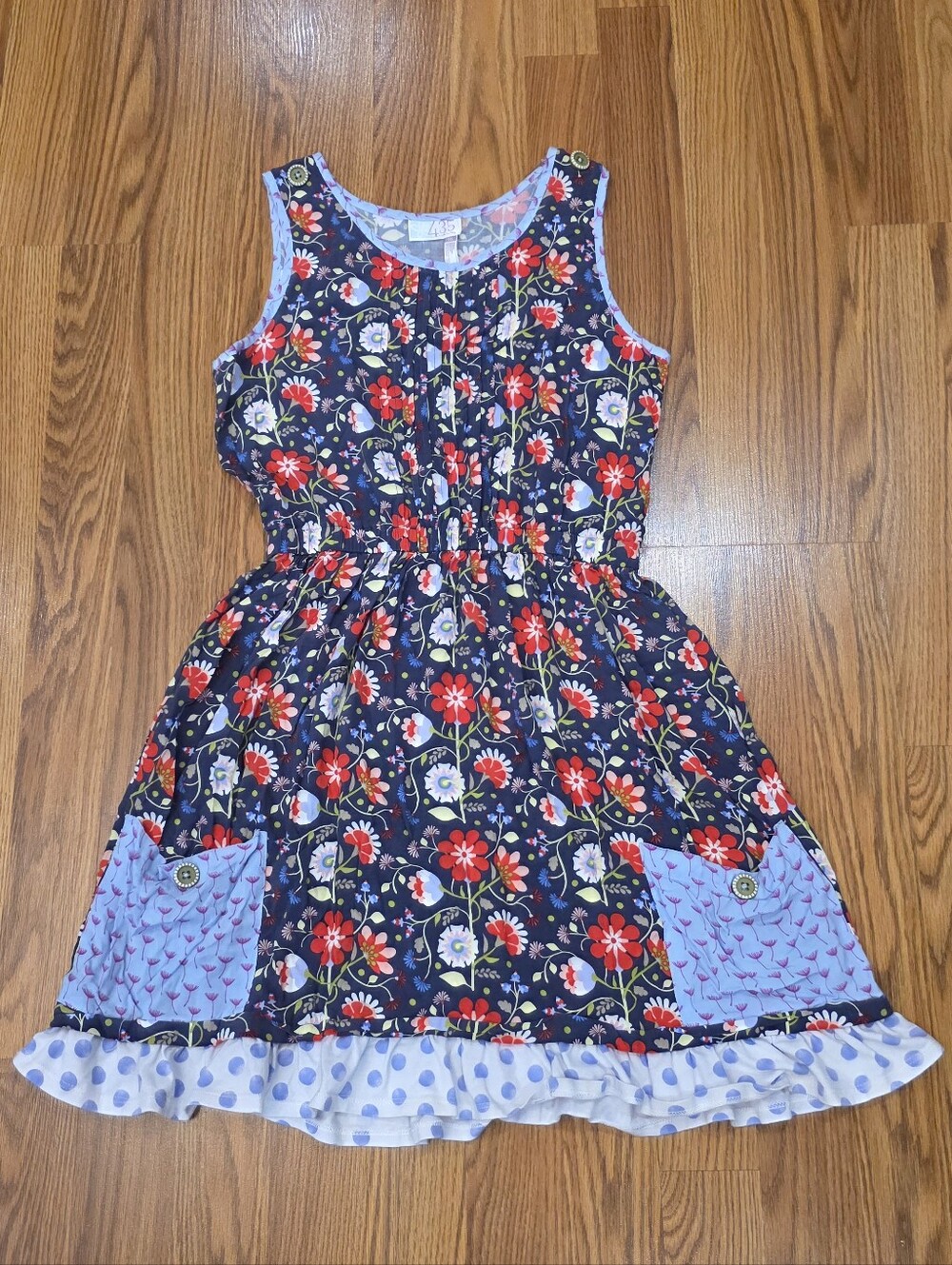 Matilda Jane 435 The Adventure Begins Soak Up The Sun Dress Floral Pockets Sz 16